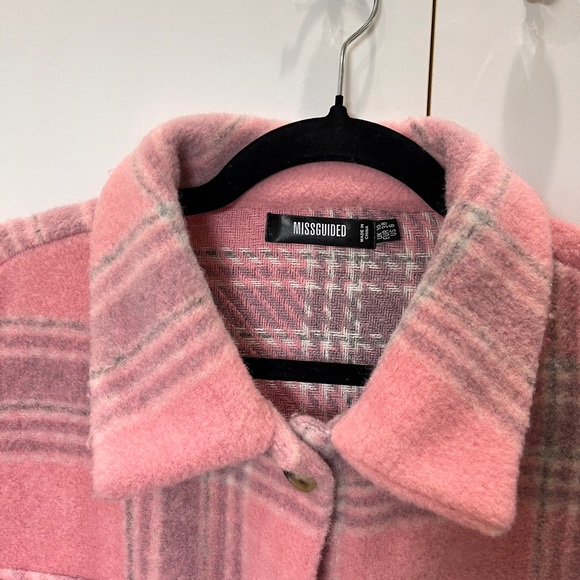 Pink Plaid Button-Up Jacket - Picture 2 of 4